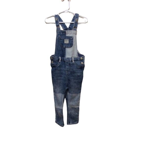 H & M Adjustable Straps Skinny Fit  2-3 Years Denim Cotton/Polyester/Spandex - Picture 1 of 3